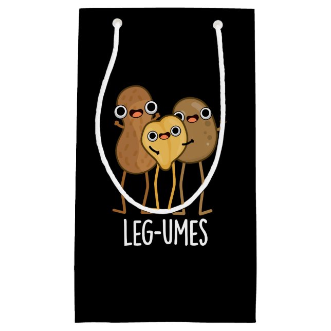Leng Funny Legume Pun Dark BG Kleine Geschenktüte (Vorderseite)