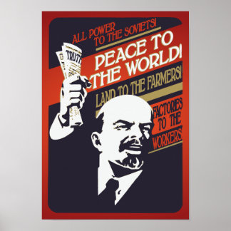 Lenin Der ganze Power zum sowjetischen Vintage Pos Poster
