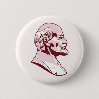 Lenin Portrait Illustration Button