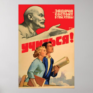 Lenin Sowjet Propagandaplakat, CCCP Kommunismus Poster