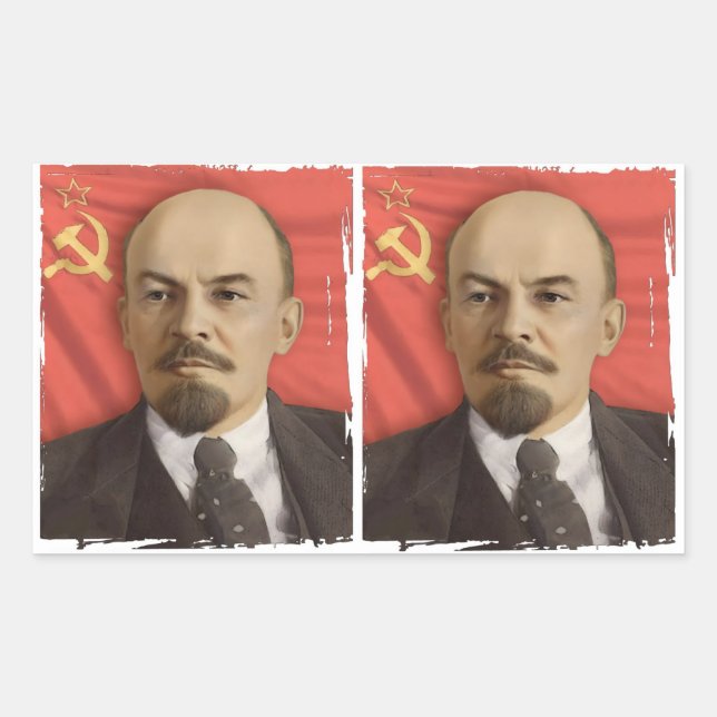 Lenin Stickers (Schnitt in 2) (Vorderseite)