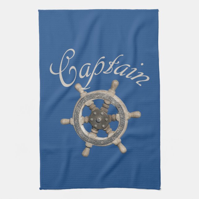 Lenkrad des Schiffes Geschirrtuch (Vertikal)