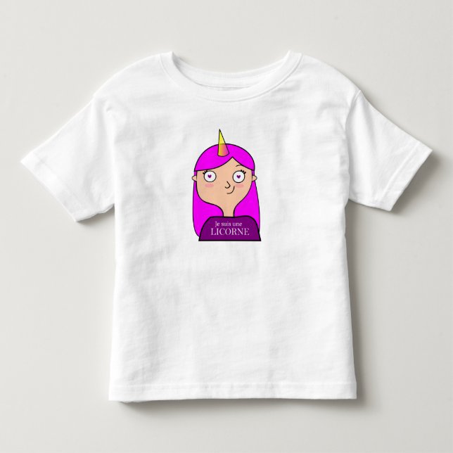 Lenkradkleid bin ich ein Einhorn Kleinkind T-shirt (Vorderseite)