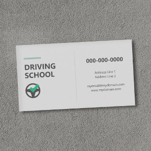 Lenkradsymbol - Fahrschule Visitenkarte
