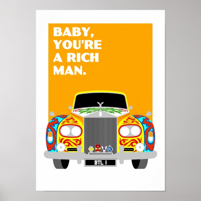 Lennon Classic Painted Psychedelic Car Poster (Vorne)