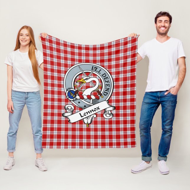 Lennox Dress Clan Abzeichen Tartan Kariert Fleecedecke (Beispiel)