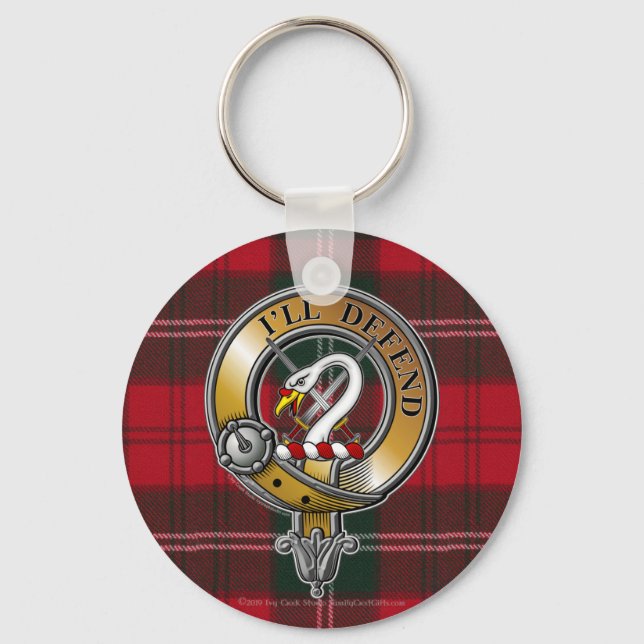 Lennox Tartan & Abzeichen Schlüsselanhänger (Vorderseite)