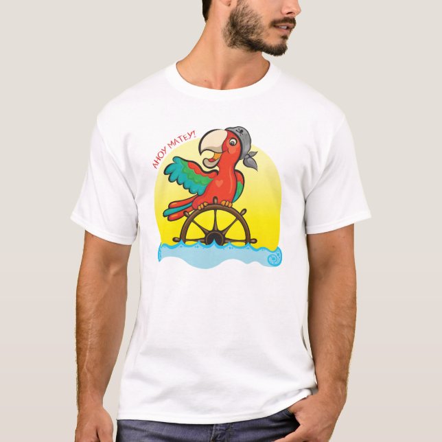 Lenny der Piraten-Papagei T-Shirt (Vorderseite)