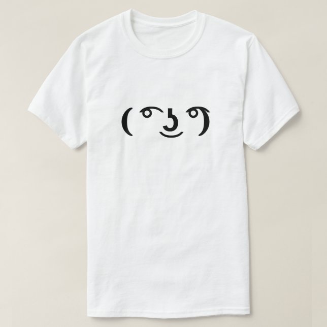Lenny Face Minimal Meme Art T-Shirt (Design vorne)