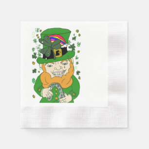 Lenny The Leprechaun Cocktail Paper Napkins Serviette