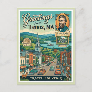 Lenox MA Arrowhead Berkshire Mountains Postkarte