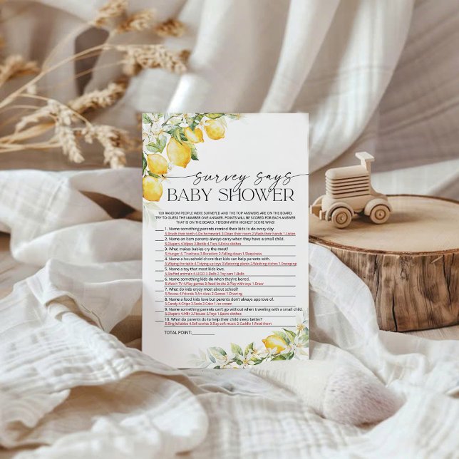 L'Enquête Sur Le Baby shower Citré Dit Carte De Je (Créateur téléchargé)