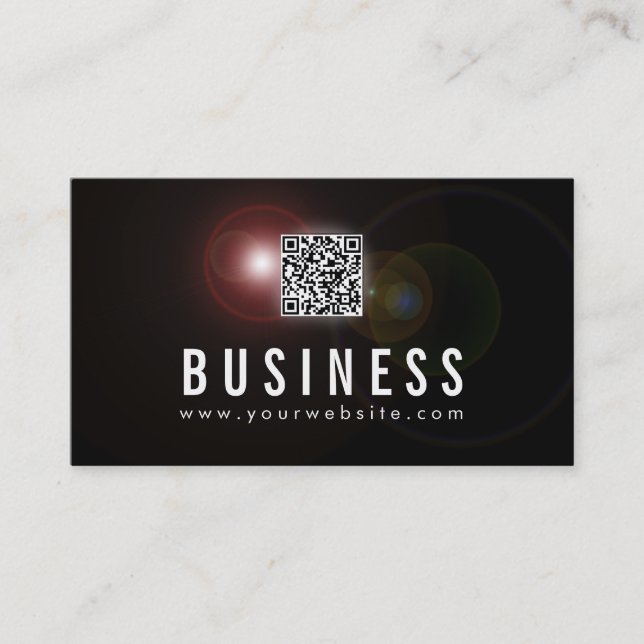 Lens Flare Cosmetologist Business Card Visitenkarte (Vorderseite)