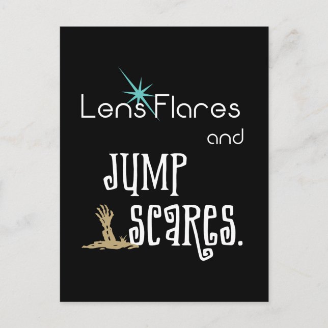 Lens Flares und Jump Scares Spaß Postkarte (Vorderseite)