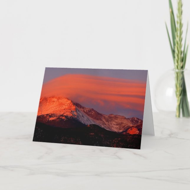 Lenticular Cloud over Pikes Peak Karte (Vorderseite)