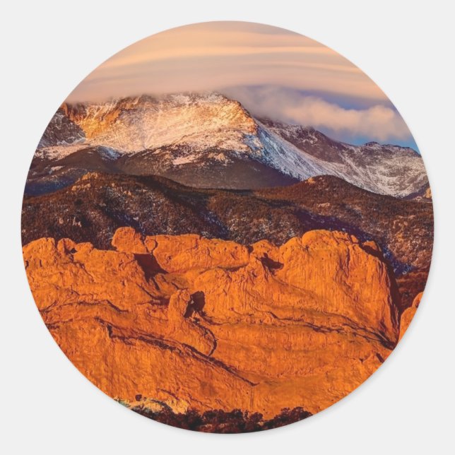 Lenticular Cloud Runder Aufkleber (Vorderseite)