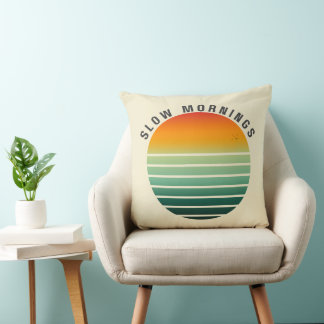 Lents Matins - Coussin Décoratif Coucher de Soleil