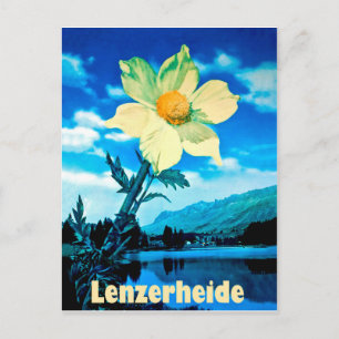 Lenzerheide, Schweiz, Sommerblume am See Postkarte