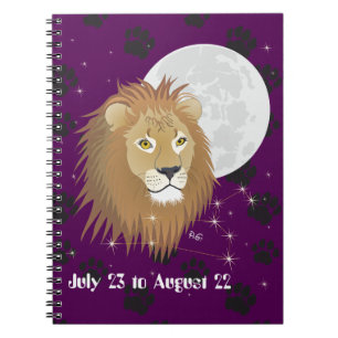 Leo 23. Juli auf August 22 Notebook Notizblock