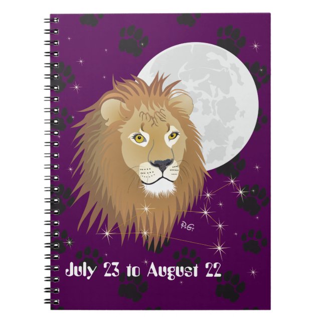 Leo 23. Juli auf August 22 Notebook Notizblock (Vorderseite)