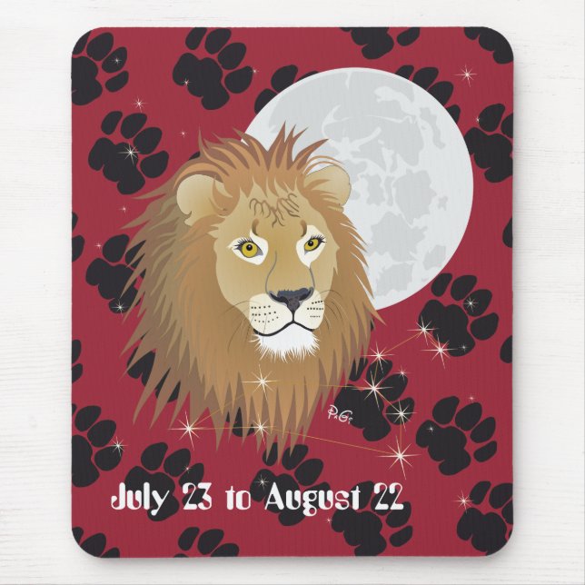 Leo 23. Juli bis August 22 Mouse Pad Mousepad (Vorne)