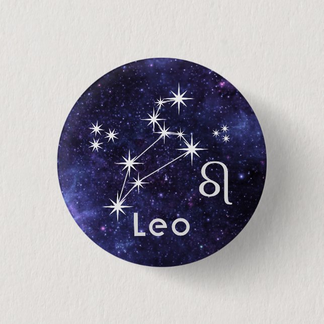Leo-Abzeichen, Zodiac-Horoskop-Abzeichen Button (Vorderseite)