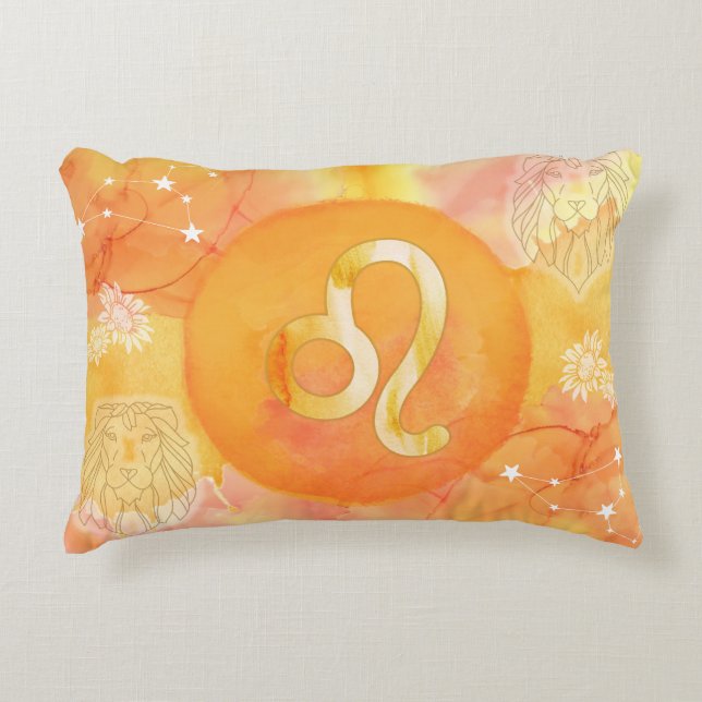 Leo Astrologie Zodiac-Zeichen Akzent Pillow Dekokissen (Vorderseite)