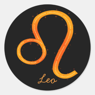 Leo-Aufkleber Runder Aufkleber