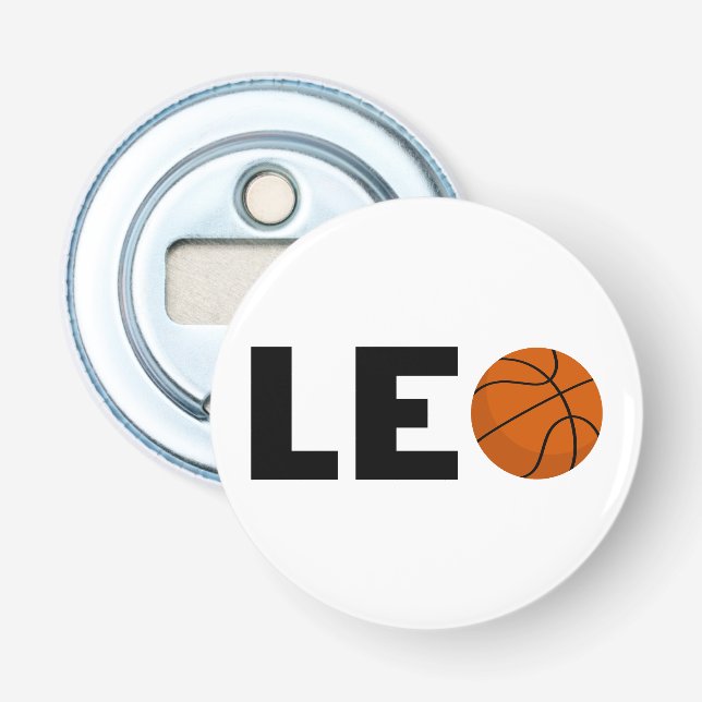 Leo Basketball Flaschenöffner (Vorderseite)