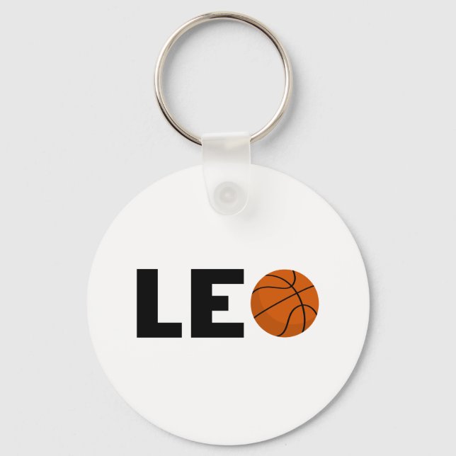 Leo Basketball Schlüsselanhänger (Vorderseite)