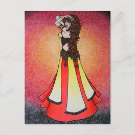 Leo Belly Dancer Postkarte