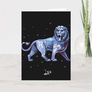 Leo Birthday Card Karte