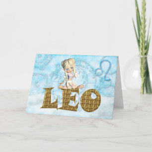 Leo Birthday Card niedlich Karte