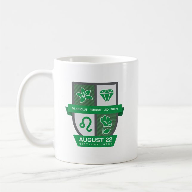 Leo Birthday Crest™ for August 1-22 Mug (Gauche)