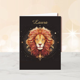 Leo Birthday Zodiac Sign Juli bis August Karte
