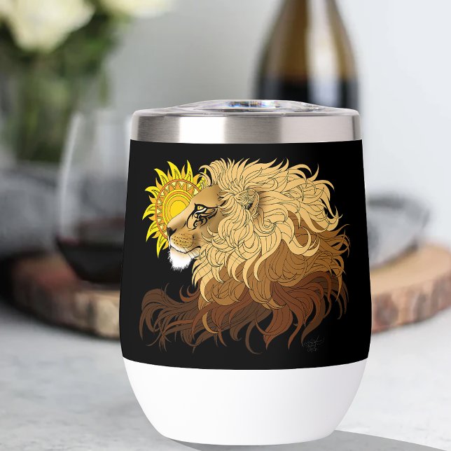 Leo Black Yellow Mandala Sun (Von Creator hochgeladen)