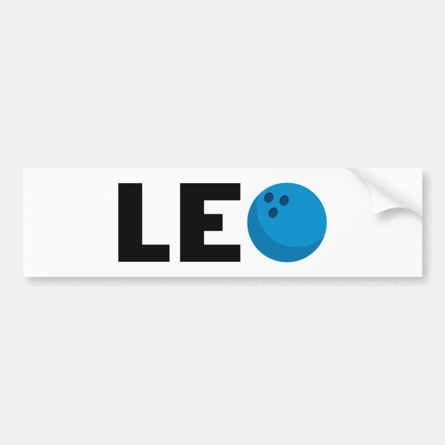 Leo Bowling Autoaufkleber (Vorne)