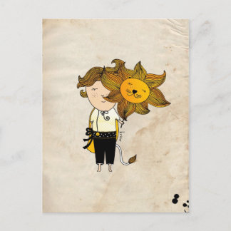 Leo Boy Zodiac Sign Postkarte