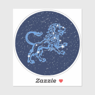Leo Constellation and Zodiac Sign with Stars Aufkleber