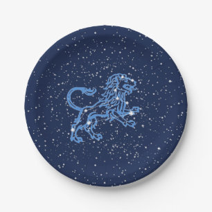 Leo Constellation and Zodiac Sign with Stars Pappteller