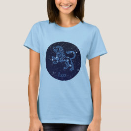 Leo Constellation and Zodiac Sign with Stars T-Shirt