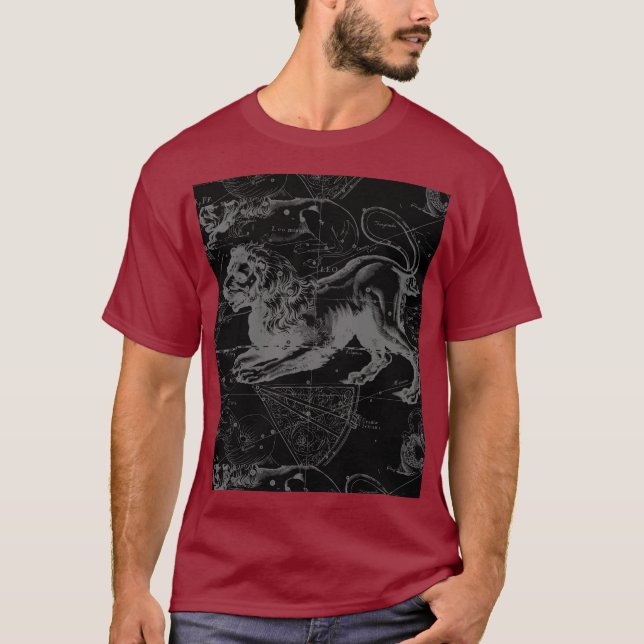 Leo Constellation Hevelius 1690 Juli 23 - August 2 T-Shirt (Vorderseite)