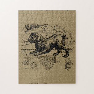 Leo Constellation Map Hevelius circa 1690