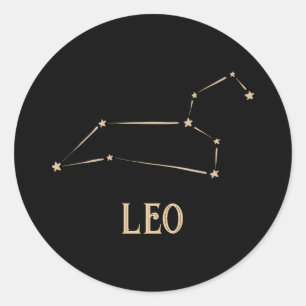 Leo Constellation Runder Aufkleber