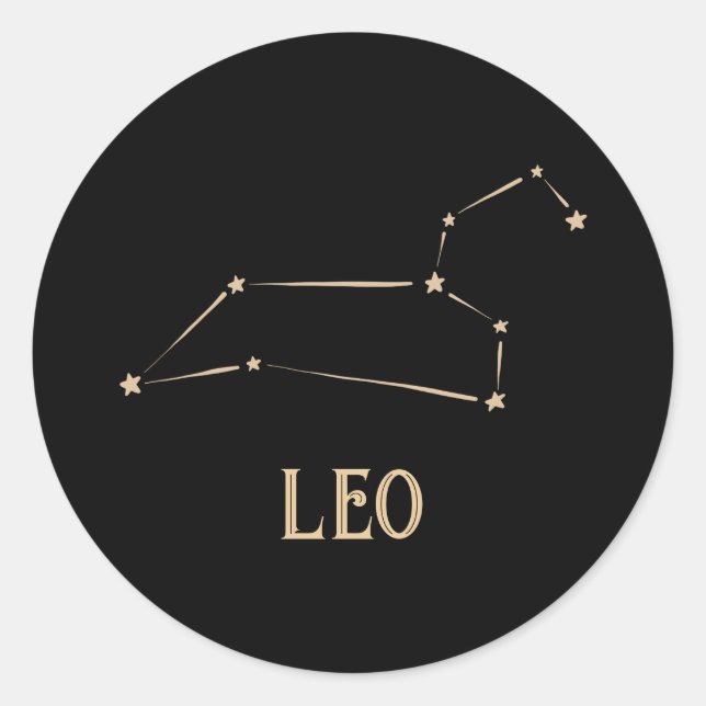Leo Constellation Runder Aufkleber (Vorderseite)