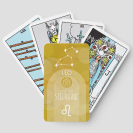 Leo Custom Birthday Zodiac - Modernes Design Spielkarten