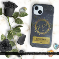 Leo Dark Zodiac Astrologie: Schwarz & Gold