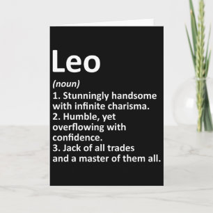 Leo Definition Personalisiert Name Funny Birthday Karte