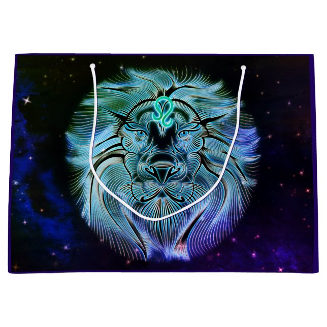 Leo der Löwenzodiaktbeutel Große Geschenktüte (Vorderseite)