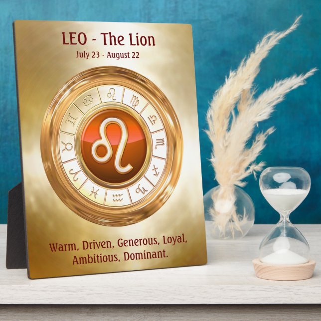 LEO - Die Zodiaka-Zeichen-Persönlichkeit der Löwen Fotoplatte (Seite)